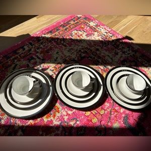 RALPH LAUREN Academy Platinum Dinnerware, Set of 3 Place Settings + Extras